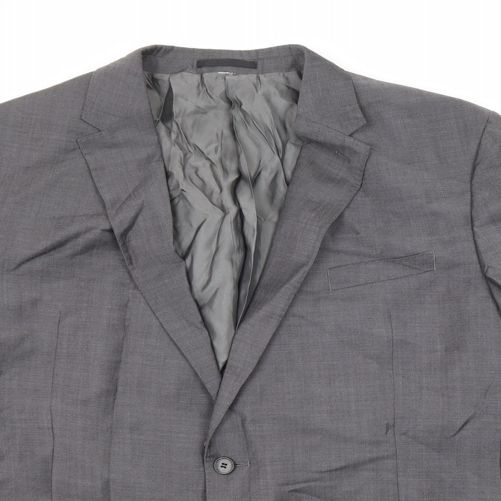Autograph Mens Grey Polyester Jacket Suit Jacket Size 46 Regular