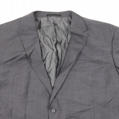 Autograph Mens Grey Polyester Jacket Suit Jacket Size 46 Regular