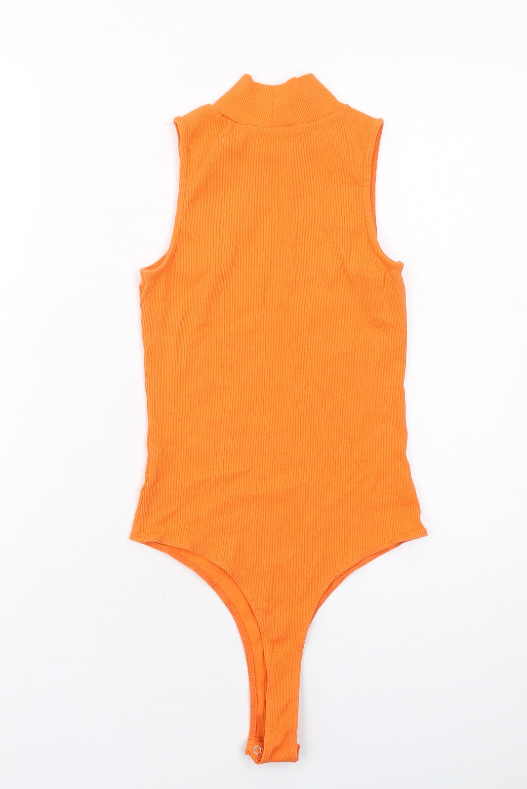 I SAW IT FIRST Womens Orange Cotton Bodysuit One-Piece Size 8 Snap