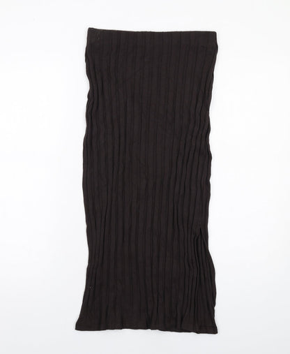 Marks and Spencer Womens Brown Polyester Bandage Skirt Size 8