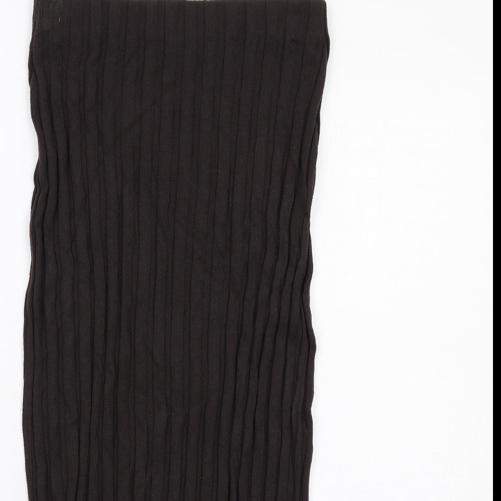 Marks and Spencer Womens Brown Polyester Bandage Skirt Size 8