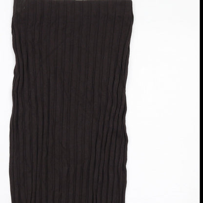 Marks and Spencer Womens Brown Polyester Bandage Skirt Size 8
