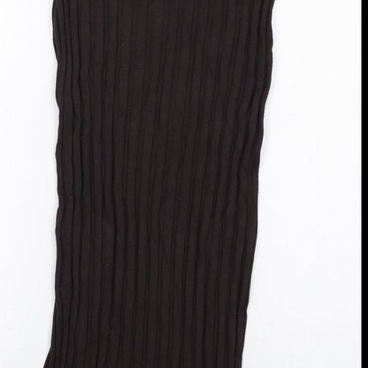 Marks and Spencer Womens Brown Polyester Bandage Skirt Size 8