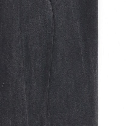 Denim & Co. Womens Grey Cotton Skinny Jeans Size 10 L26 in Regular Zip