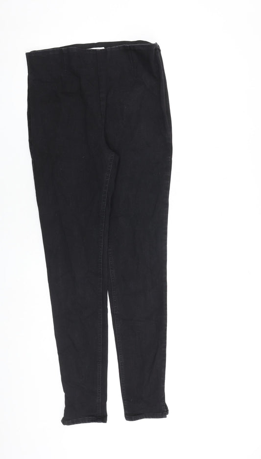NEXT Womens Black Cotton Jegging Jeans Size 10 L30 in Regular Zip