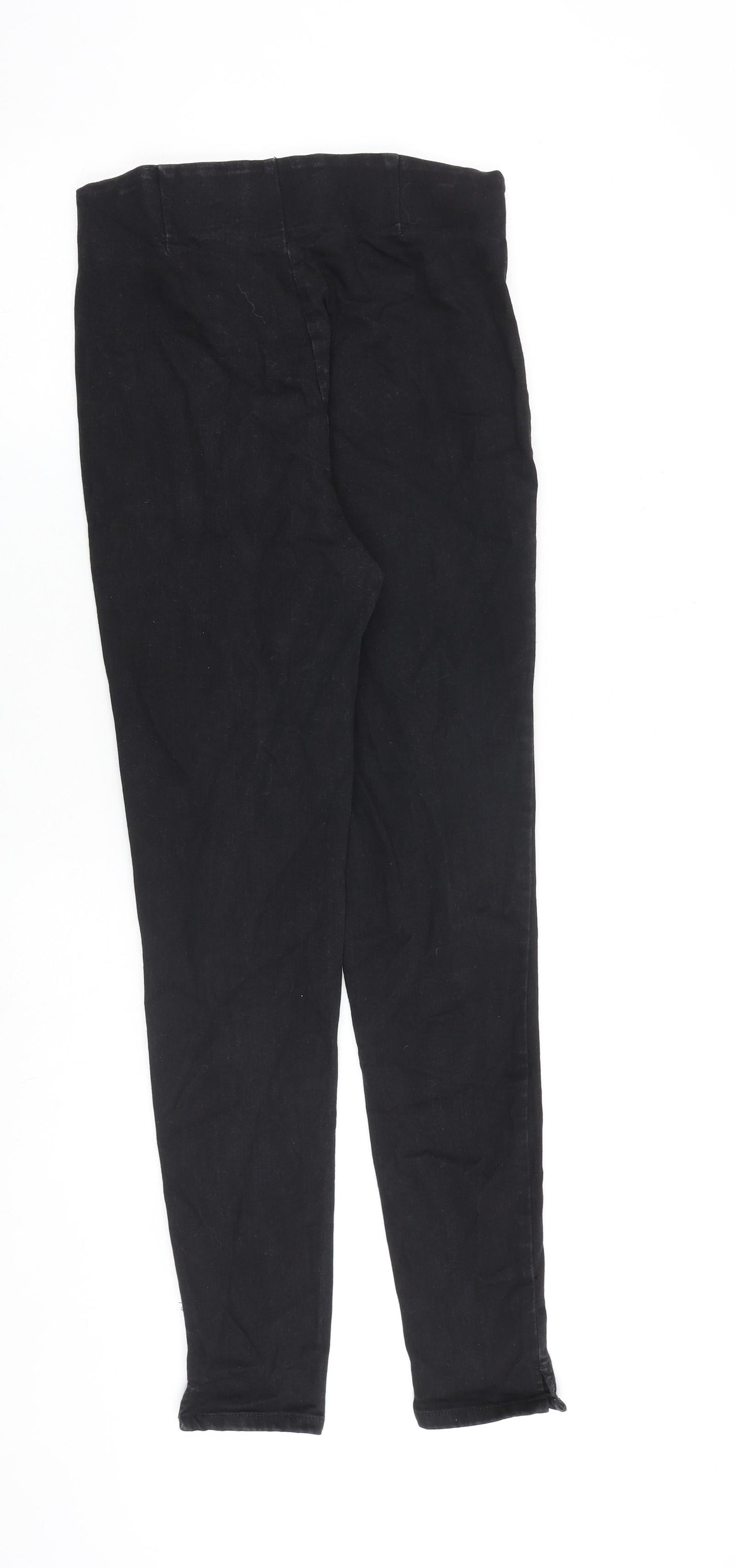 NEXT Womens Black Cotton Jegging Jeans Size 10 L30 in Regular Zip