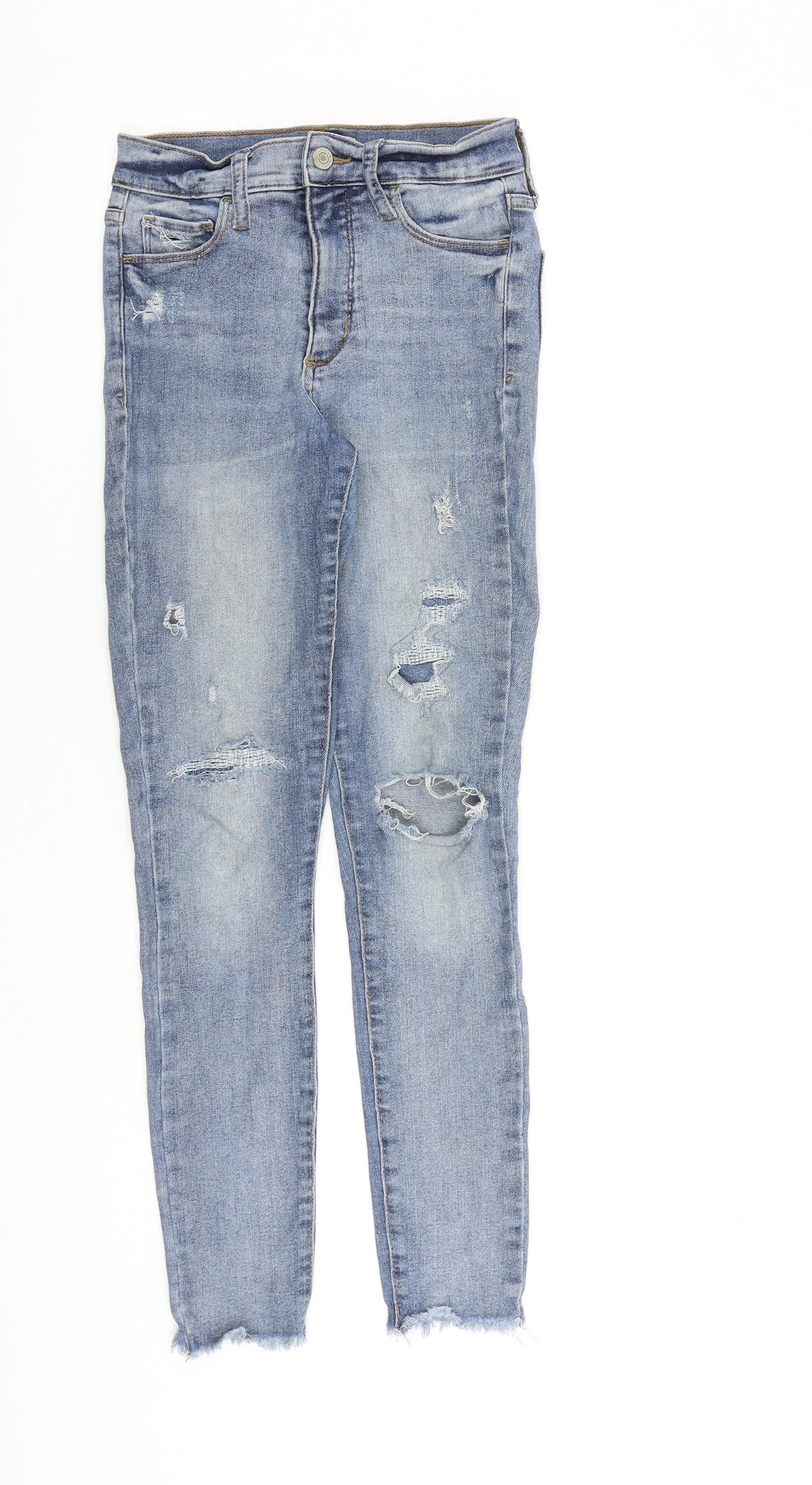 Gap Womens Blue Cotton Skinny Jeans Size 25 in L28 in Regular Zip