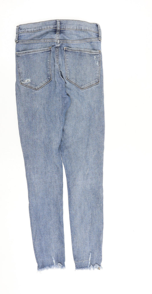Gap Womens Blue Cotton Skinny Jeans Size 25 in L28 in Regular Zip