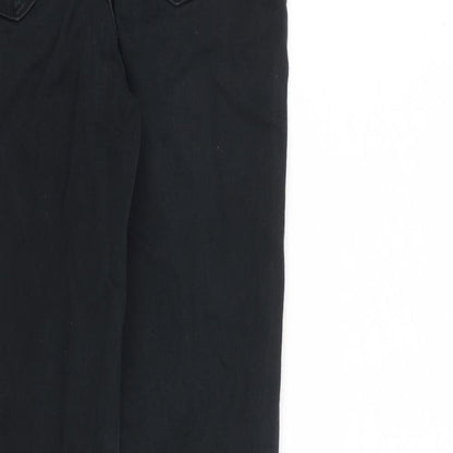 NEXT Womens Black Cotton Skinny Jeans Size 10 L28 in Slim Zip