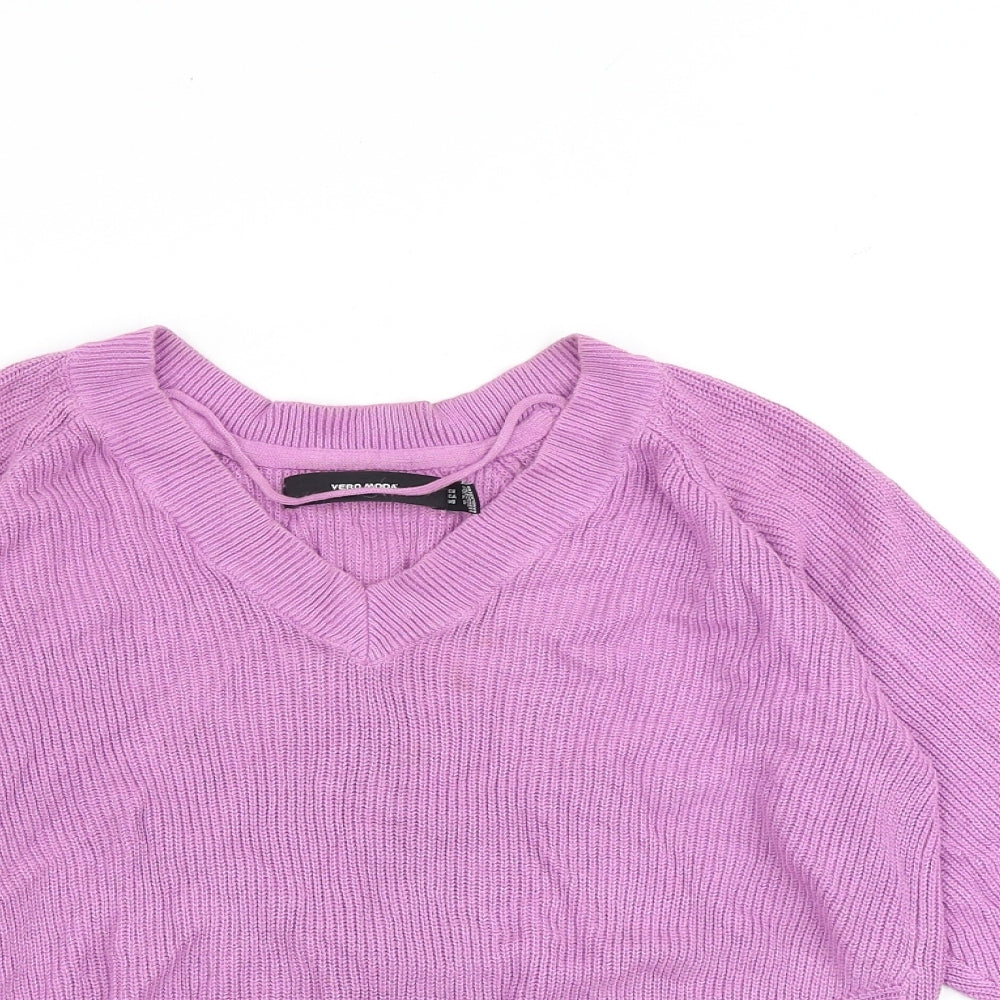 Womens UK Size S VERO MODA Pink Pullover Jumper