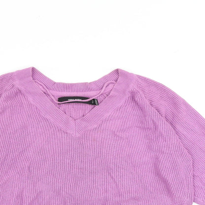 Womens UK Size S VERO MODA Pink Pullover Jumper