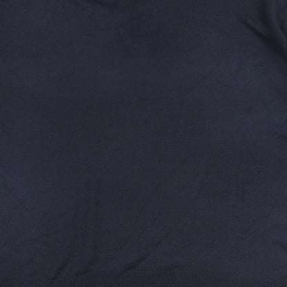 BHS Mens Blue V-Neck Acrylic Pullover Jumper Size S Long Sleeve