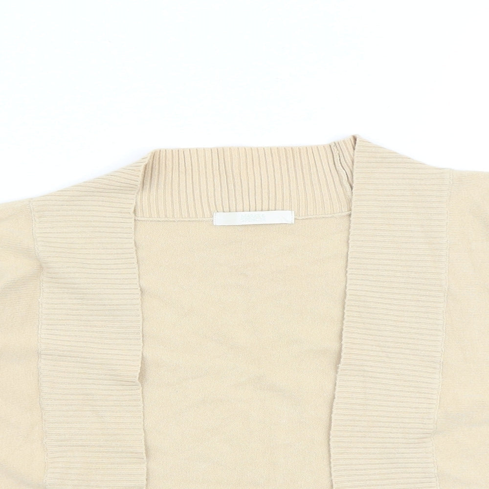 Womens UK Size 8 Marks and Spencer Beige Cardigan Jumper