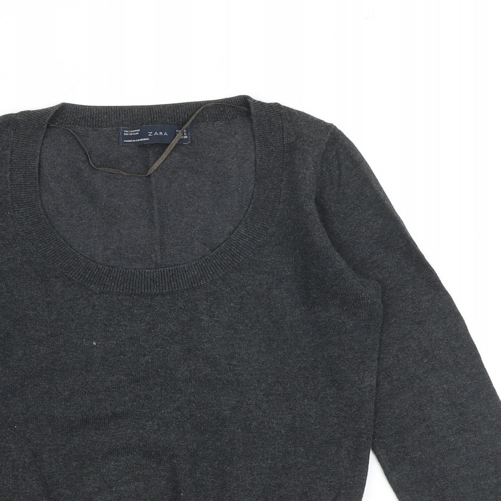 Womens UK Size S Zara Grey Pullover Jumper