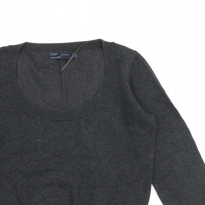 Womens UK Size S Zara Grey Pullover Jumper