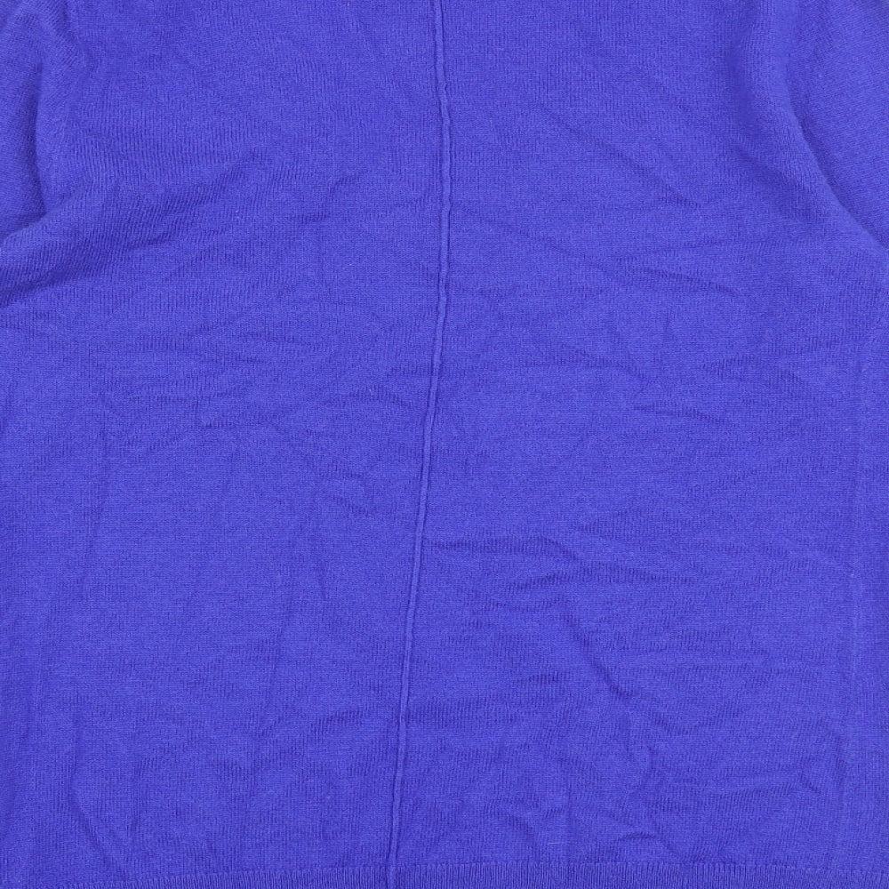 Gap Womens Blue V-Neck Nylon Pullover Jumper Size XS