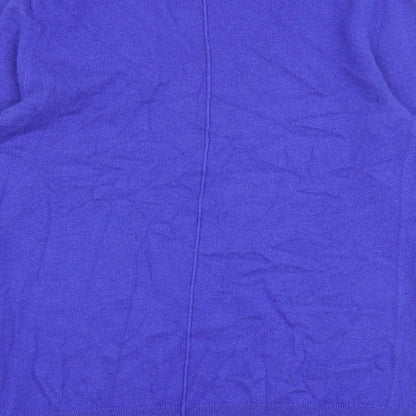 Gap Womens Blue V-Neck Nylon Pullover Jumper Size XS