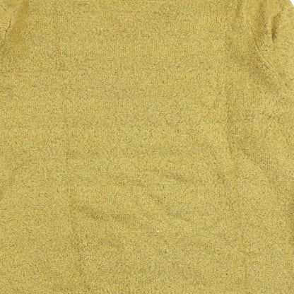 Marks and Spencer Mens Yellow Round Neck Acrylic Pullover Jumper Size L Long Sleeve