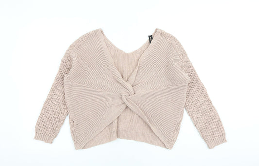 Womens UK Size S QED London Pink Pullover Jumper