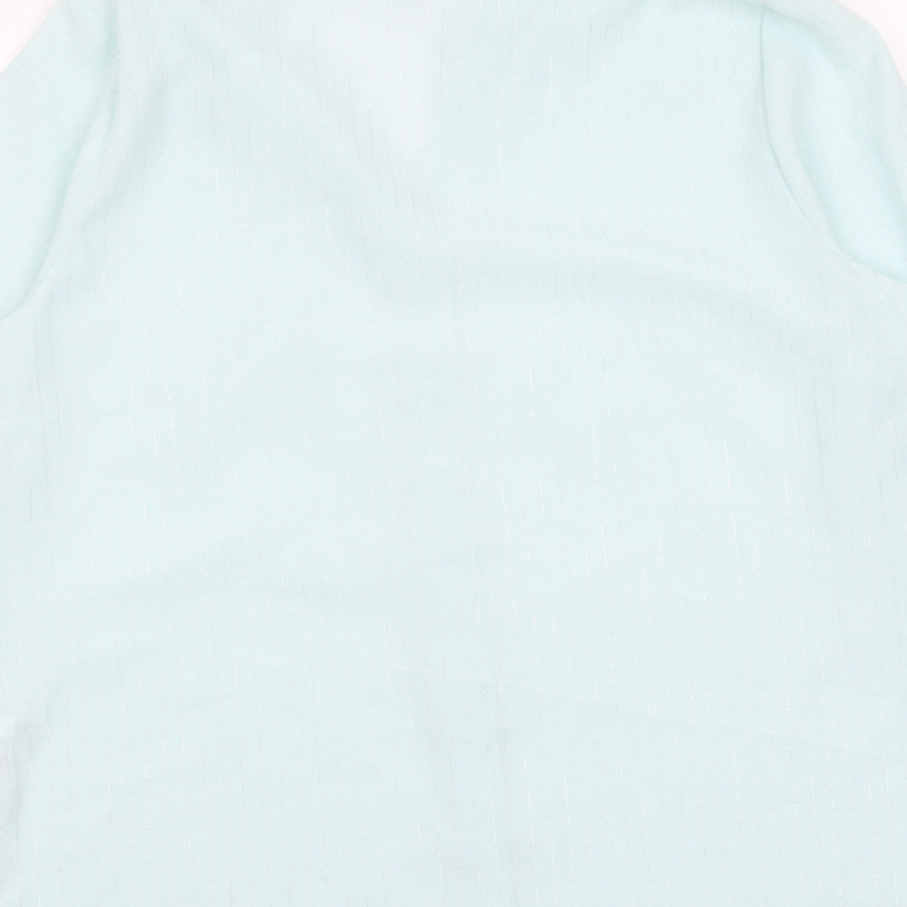 Womens UK Size 16 Marks and Spencer Blue Basic Button-Up