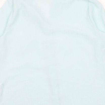 Womens UK Size 16 Marks and Spencer Blue Basic Button-Up