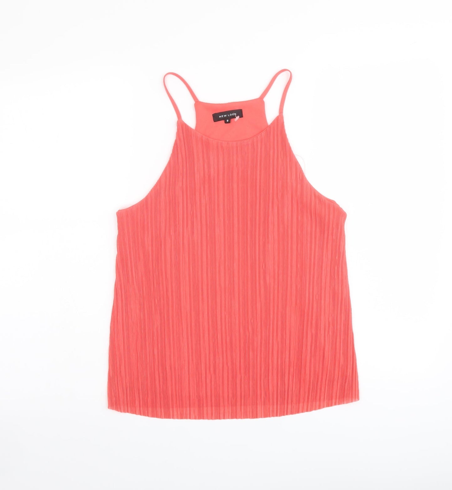 Womens UK Size 8 New Look Orange Basic Tank