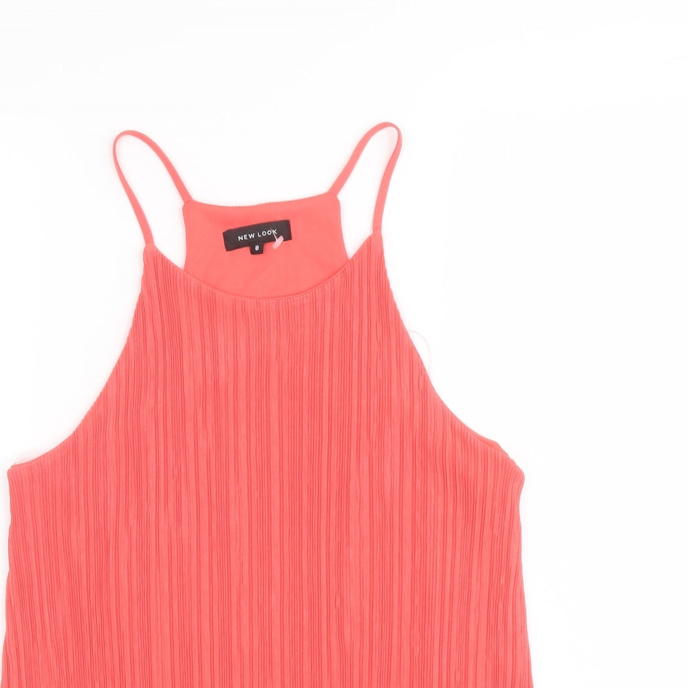 Womens UK Size 8 New Look Orange Basic Tank