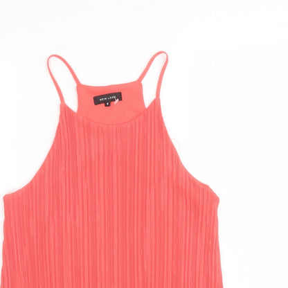 Womens UK Size 8 New Look Orange Basic Tank