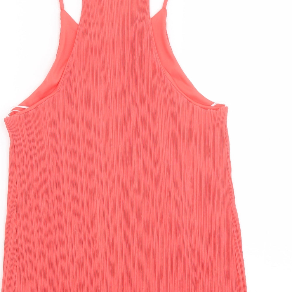 Womens UK Size 8 New Look Orange Basic Tank
