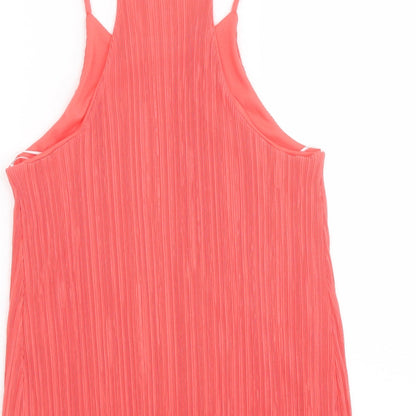 Womens UK Size 8 New Look Orange Basic Tank