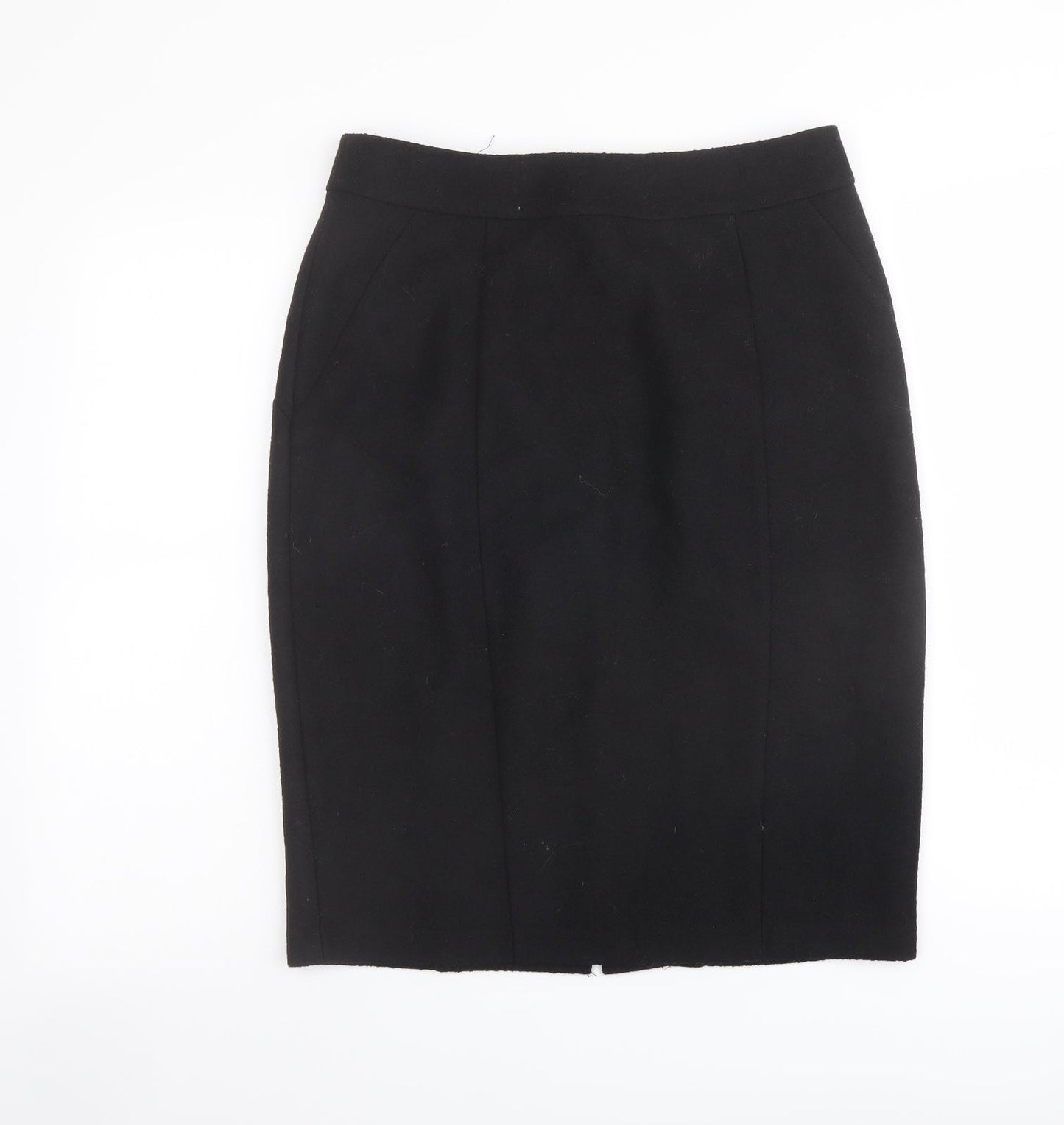 Marks and Spencer Womens Black Polyester Bandage Skirt Size 12 Zip