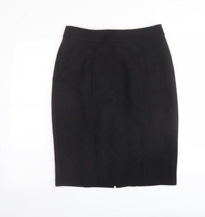 Marks and Spencer Womens Black Polyester Bandage Skirt Size 12 Zip