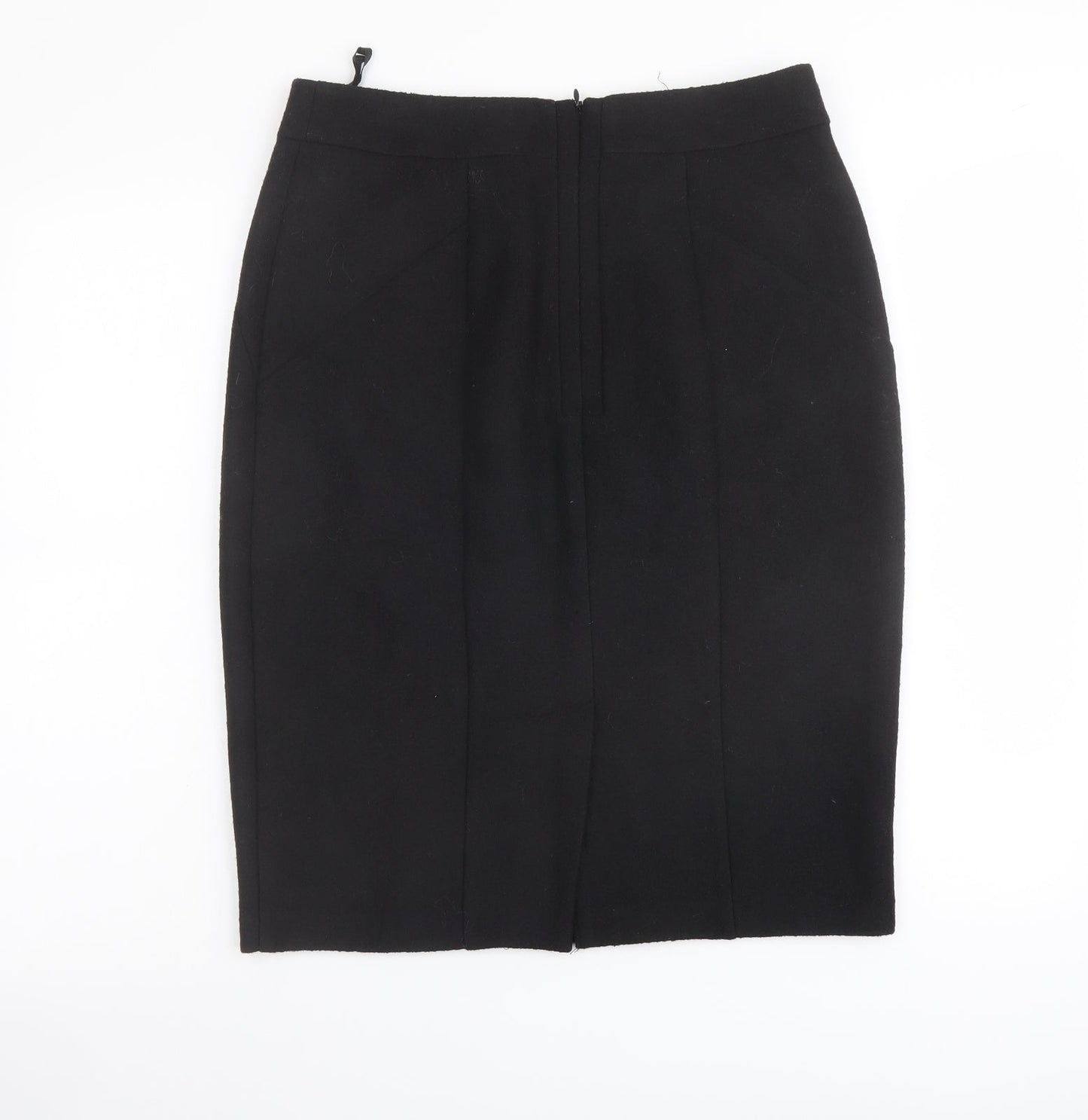 Marks and Spencer Womens Black Polyester Bandage Skirt Size 12 Zip