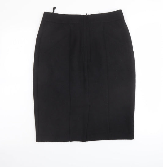 Marks and Spencer Womens Black Polyester Bandage Skirt Size 12 Zip