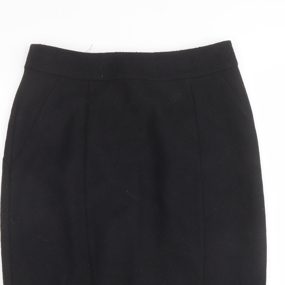 Marks and Spencer Womens Black Polyester Bandage Skirt Size 12 Zip
