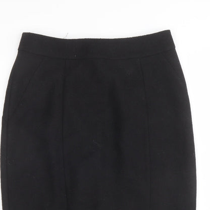 Marks and Spencer Womens Black Polyester Bandage Skirt Size 12 Zip