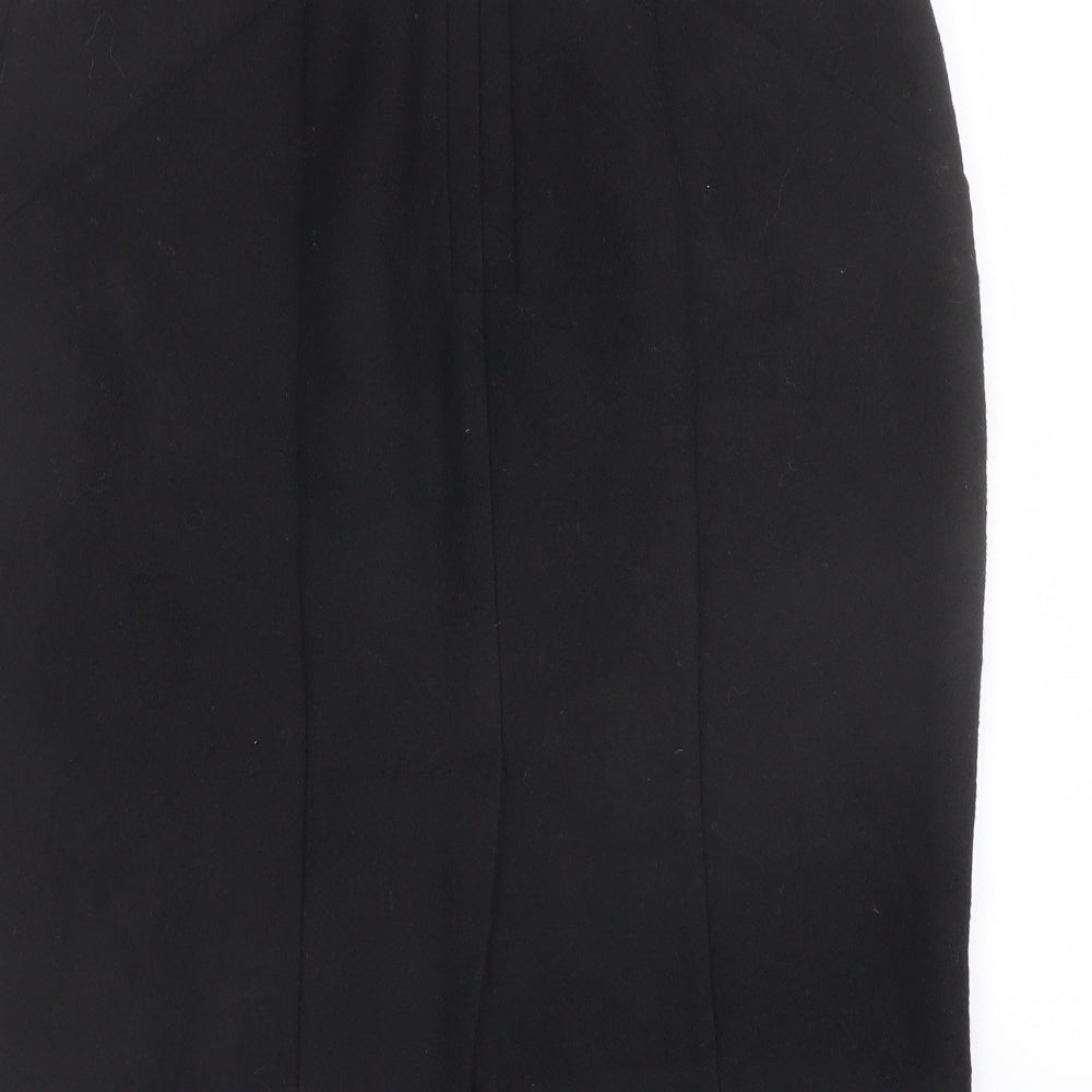 Marks and Spencer Womens Black Polyester Bandage Skirt Size 12 Zip