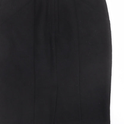 Marks and Spencer Womens Black Polyester Bandage Skirt Size 12 Zip