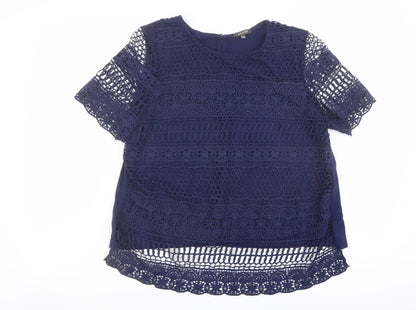 Womens UK Size 12 Intuition Blue Basic Blouse