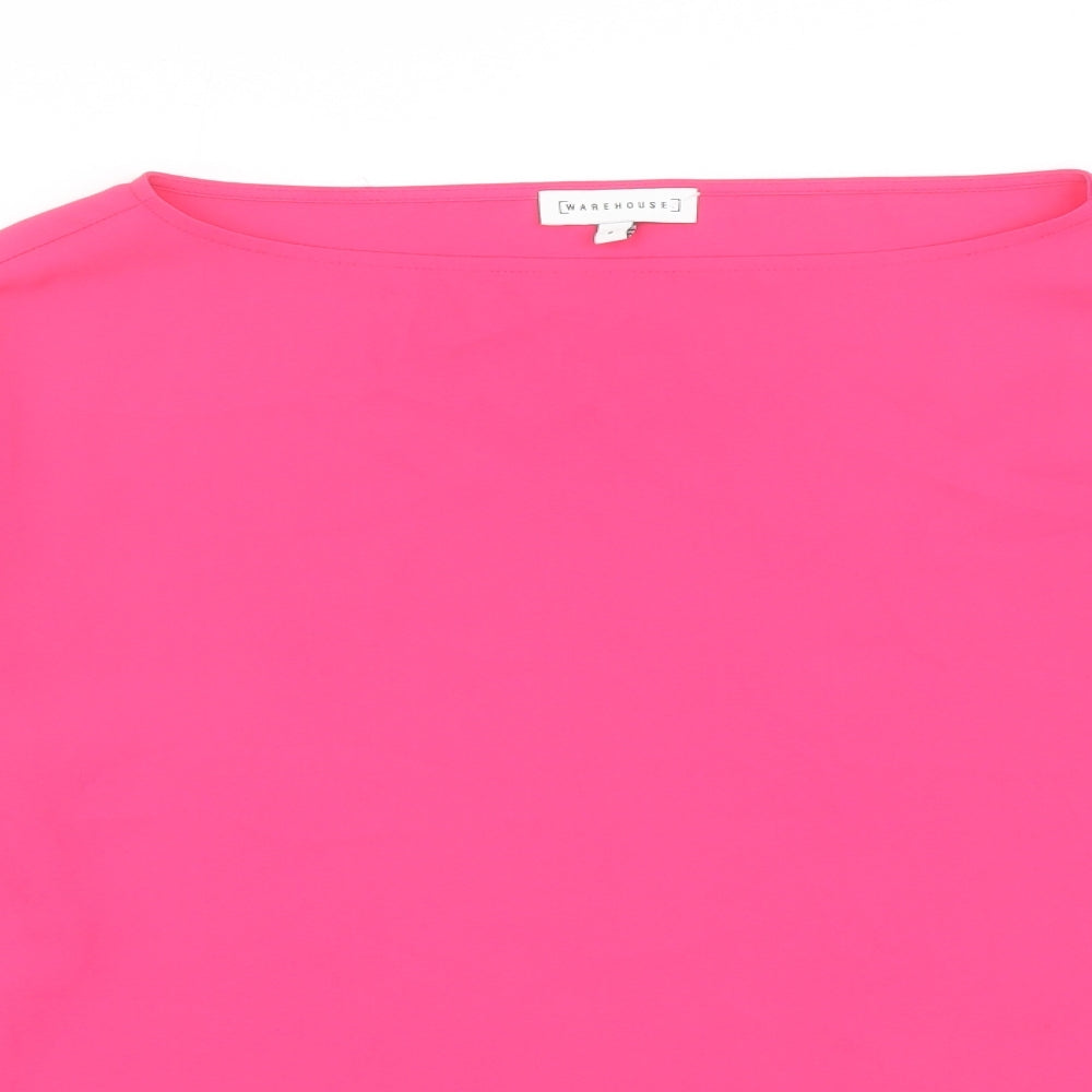 Womens UK Size 8 Warehouse Pink Basic Blouse