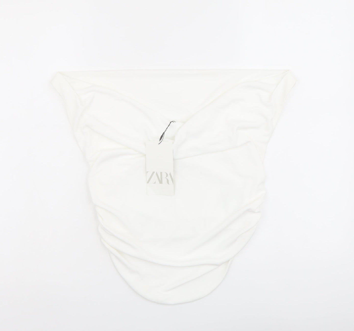 Womens UK Size M Zara Ivory Basic Blouse