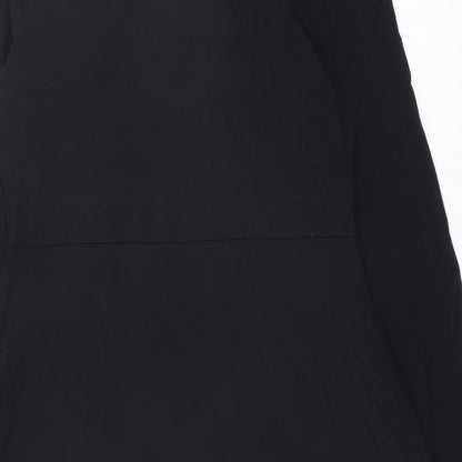 Marks and Spencer Womens Black Viscose A-Line Size 12 Round Neck Pullover