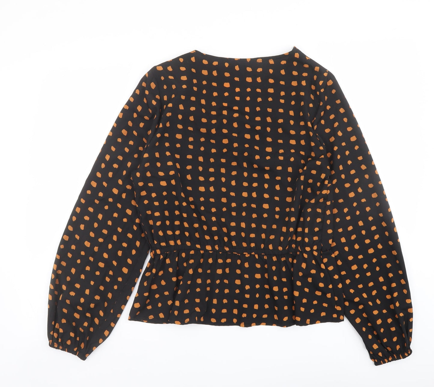 Womens UK Size 10 New Look Black Basic Button-Up