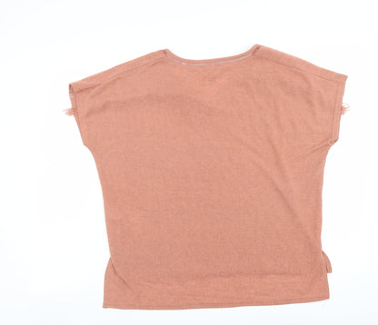 Womens UK Size M New Look Orange Basic T-Shirt