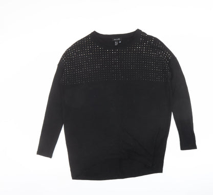 Womens UK Size S New Look Black Pullover Jumper