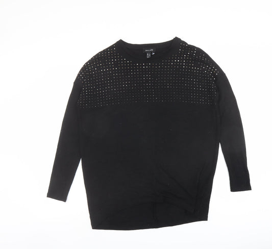 Womens UK Size S New Look Black Pullover Jumper