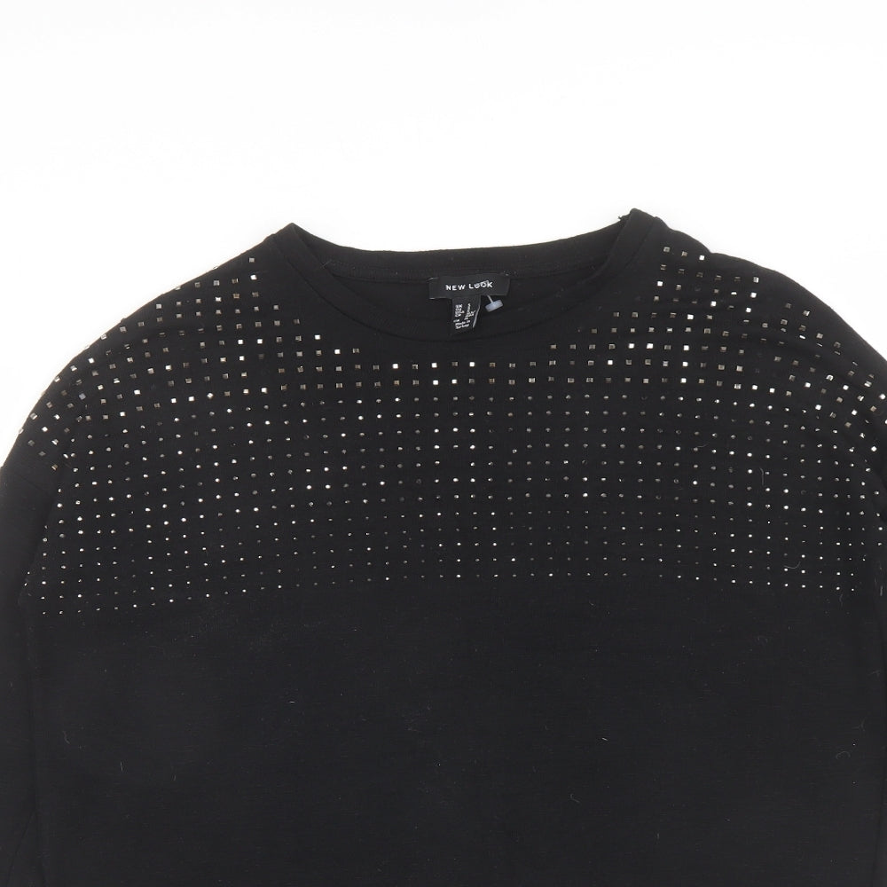 Womens UK Size S New Look Black Pullover Jumper