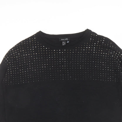 Womens UK Size S New Look Black Pullover Jumper