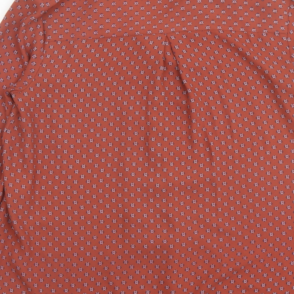 Womens UK Size 14 Marks and Spencer Brown Basic Button-Up