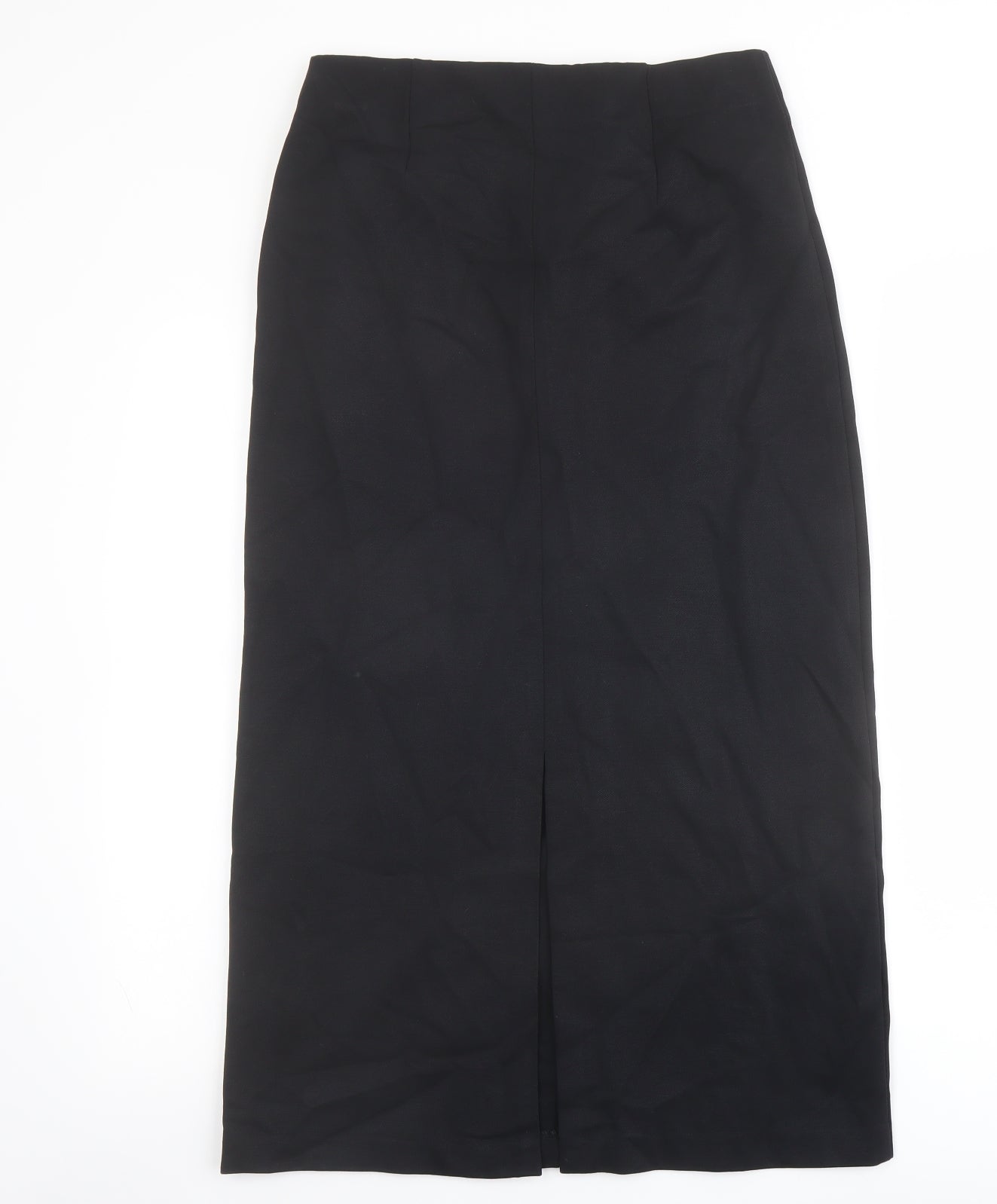 Marks and Spencer Womens Black Viscose A-Line Skirt Size 10